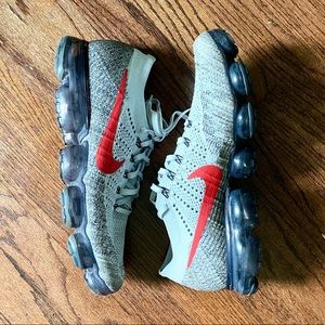 Nike Men’s VaporMax Flyknit Grey/Red/Black